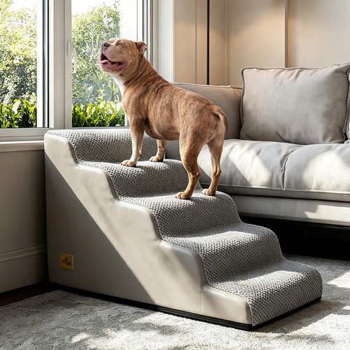 Curved dog stairs ramp - dog,