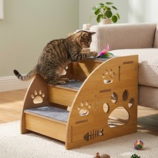 3 Steps Wooden Dog Stairs