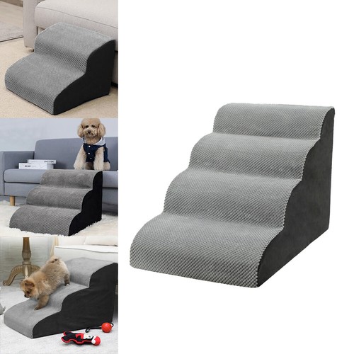 Grey dog stairs - stairs, pet